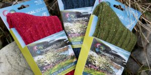 Image of a selection of Donegal Socks in their packaging