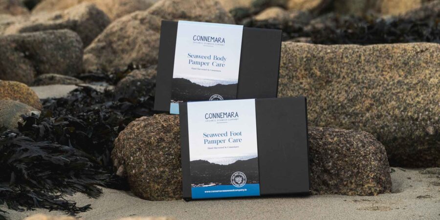 Earraí áilleachta ar an trá ag Connemara Organic Seaweed Co