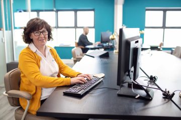 Termon Hub Donegal - woman on computer