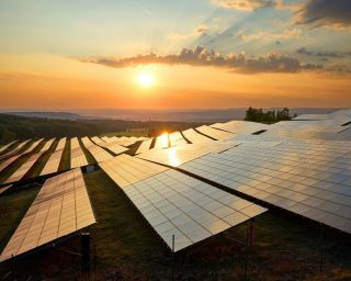 painéil fótavoltacha ar an talamh / ground mounted photovoltaic panels