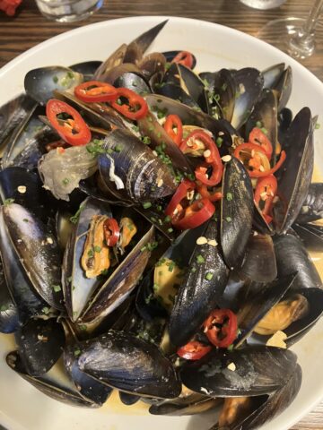 Mussels on a plate